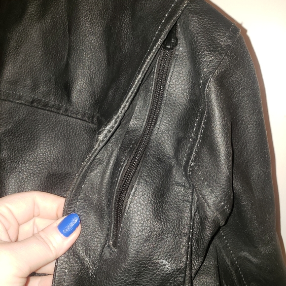 2xl black leather jacket - Picture 8 of 17